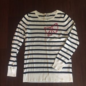 Gap striped bow sweater