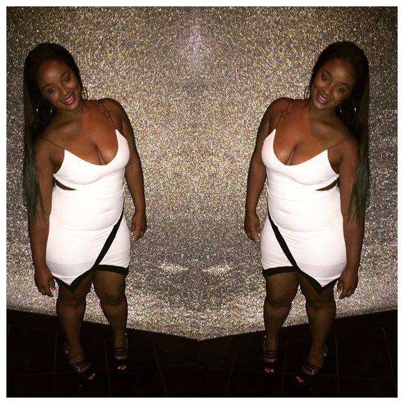 Black & white cutout dress