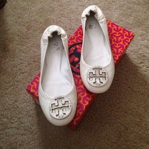 Reva-Tumbled Leather Tory Burch Ballet Flats
