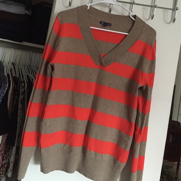 Tan and Orange-ish GAP Sweater