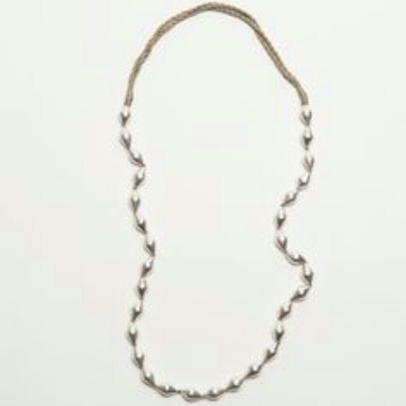 Noonday Brushed Silver Necklace, STUNNING!