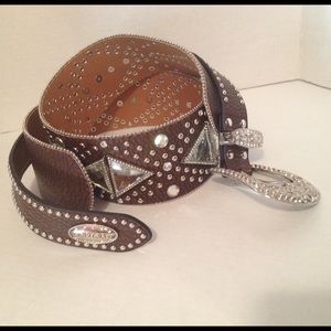 WB Atlas western bling belt
