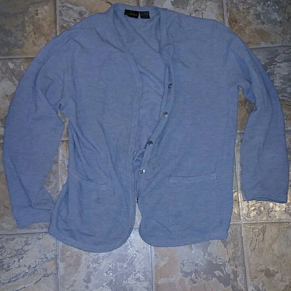 2 pocket button down oversized cardigan gray