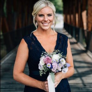 Dark blue lace dress