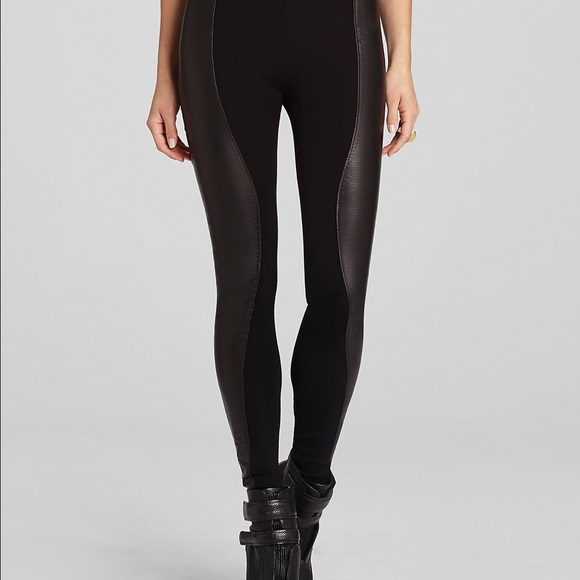 BCBG Shelby Leggings with Faux Leather Accents