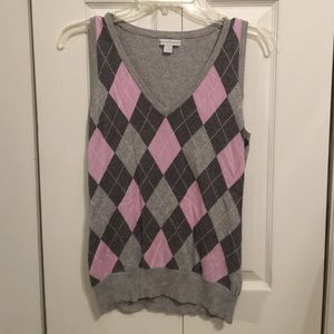 Gray sweater vest