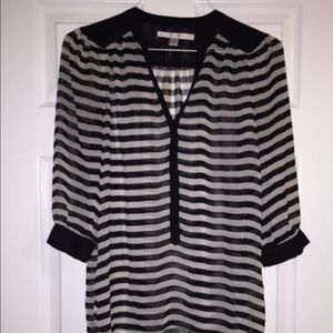Black-and-white striped blouse