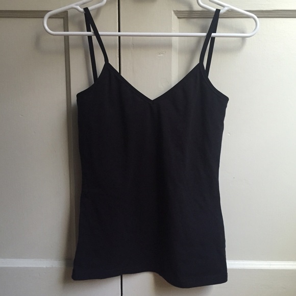 American Apparel Black Cotton Spandex Jersey Cami