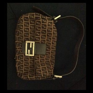 authentic fendi zucchino baguette