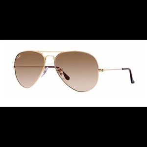 Rayban aviators gold