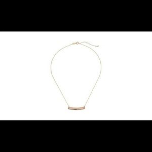 Fossil bevel plaque necklace