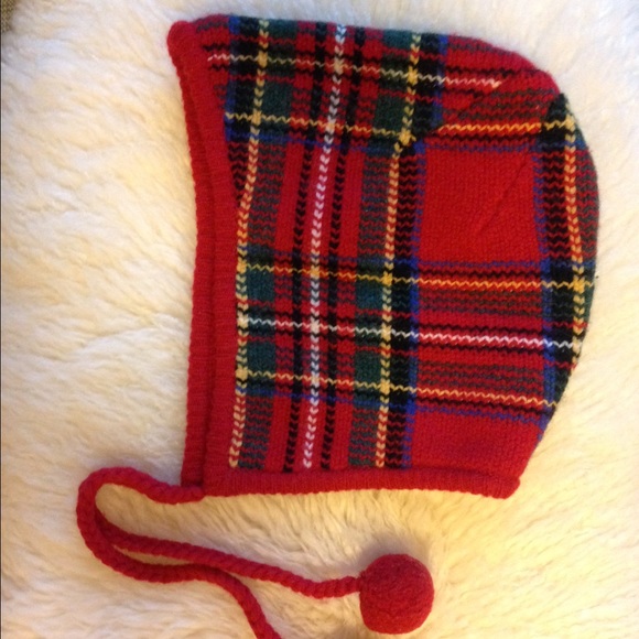 Ralph Lauren Accessories - SOLD / RL Lambswool Hat w/ Pom Pom Ties