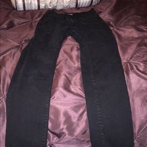 Black denim jeans