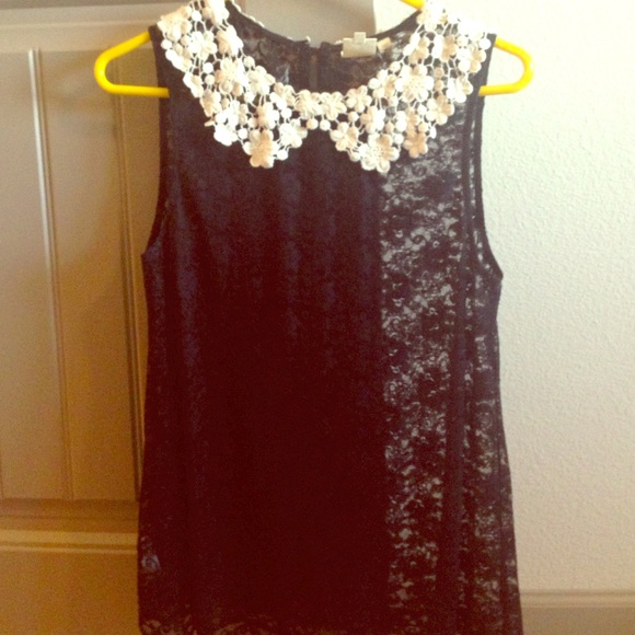 Anthropologie lace baby doll tank size medium
