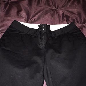 Black flared leg dress pants