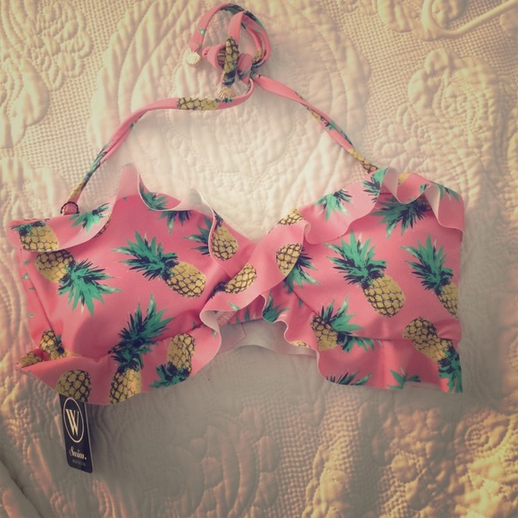 Pineapple bathing suit top