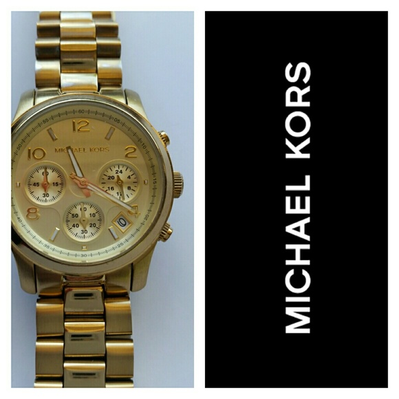 Michael Kors Brushed Gold Chronograph Watch