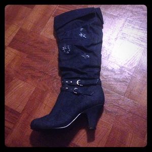 Navy blue boots