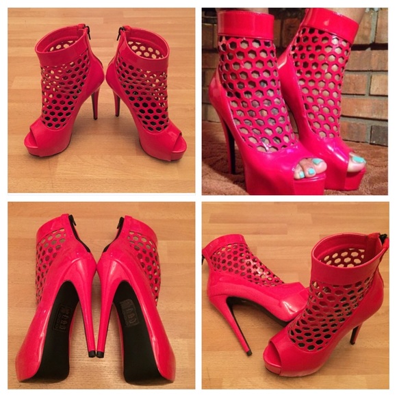 Red Statement Shoes by Paper Fox