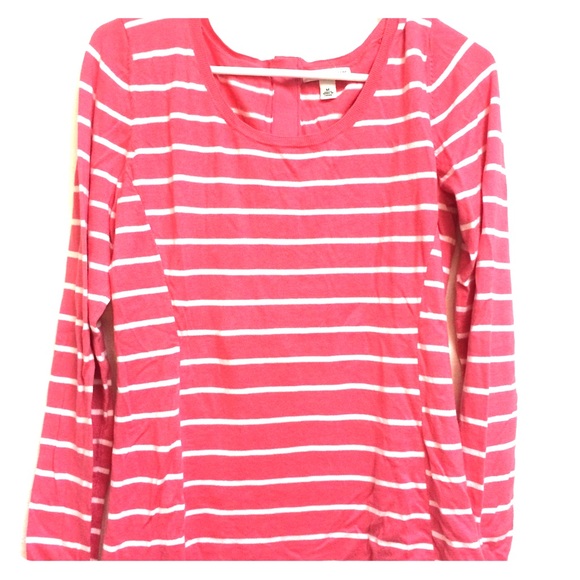 Pink and White Striped Sweater