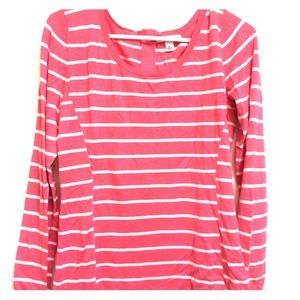 Pink and White Striped Sweater