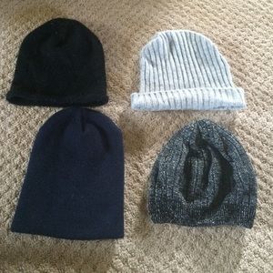 Beanie bundle!!! Black, navy, grey, sparkle