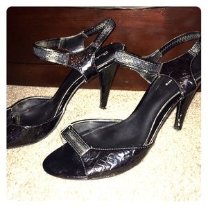 Charlotte Russe black strapped pumps