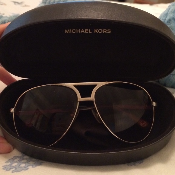 Michael Kors gold aviator sunglasses