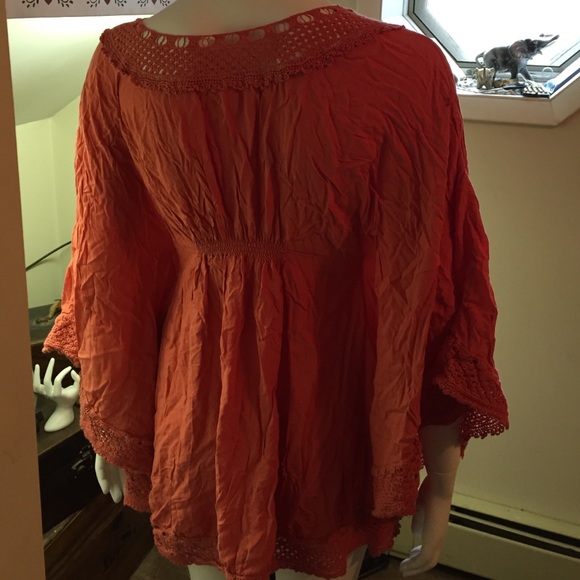 Orange pheasant tunic top - Picture 3 of 4