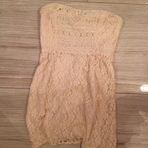 FREE PEOPLE WHITE STRAPLESS DRESS