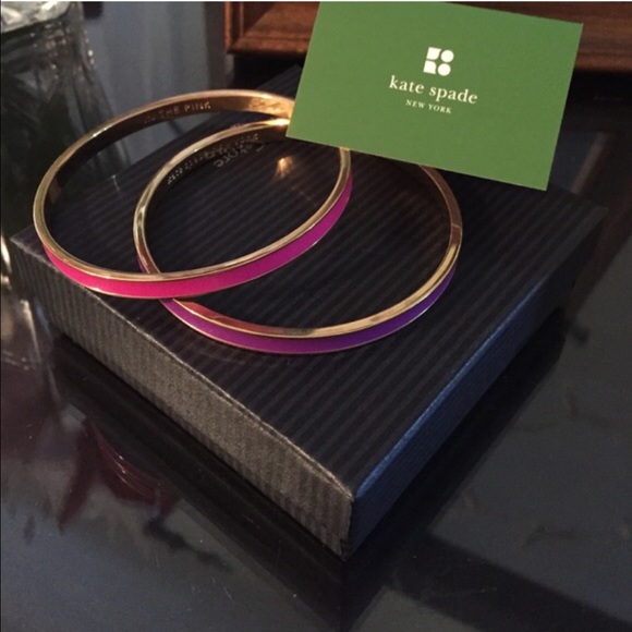 kate spade Jewelry - Kate Spade bracelets: one purple and one pink
