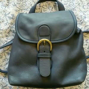 Authentic Coach blue leather mini backpack