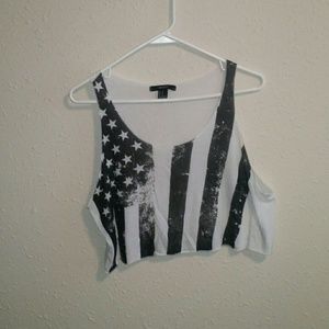 American flag crop top