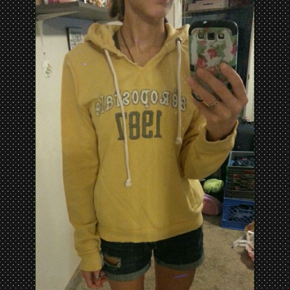 Yellow Aeropostale hoodie