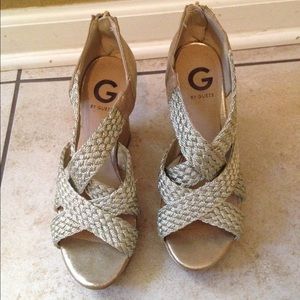 Gold by guess high heels