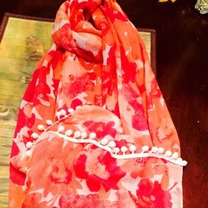 Tommy Hilfiger flower pattern bright scarf