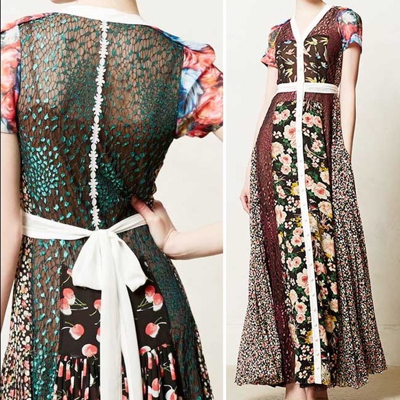 Byron Lars anthropologie maxi dress