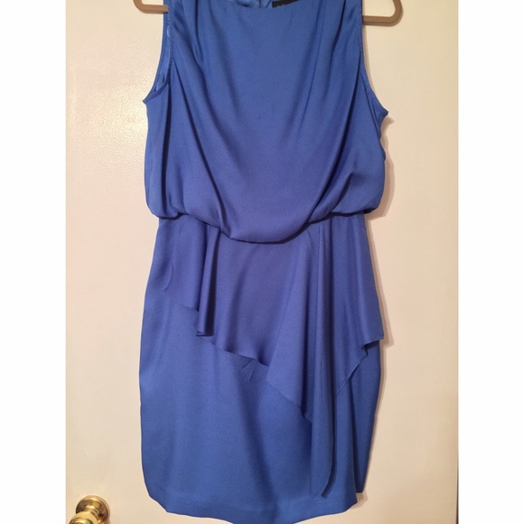 Julie Dillon Size 8 Blue Sleeveless Draped Dress