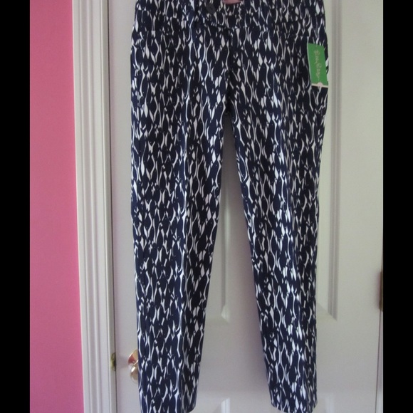 NWT Lilly Pulitzer Luxury Capri Navy Size 4