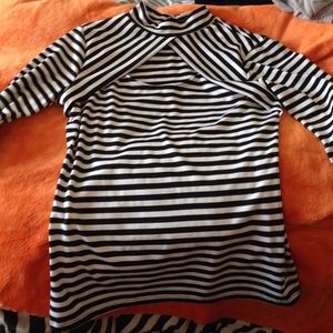 Striped Cut Out Top