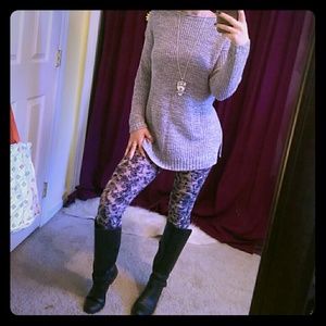 Soft gray long sweater