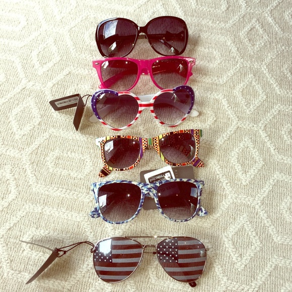 Bundle of Six (6) Plastic Sunglasses