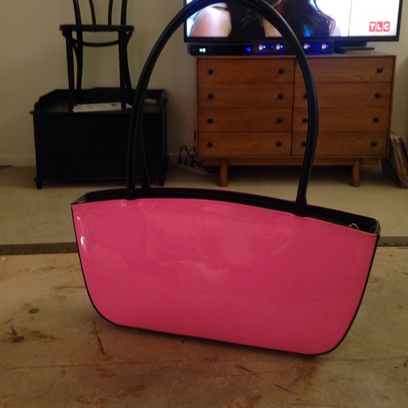 Pink and black Beijo handbag