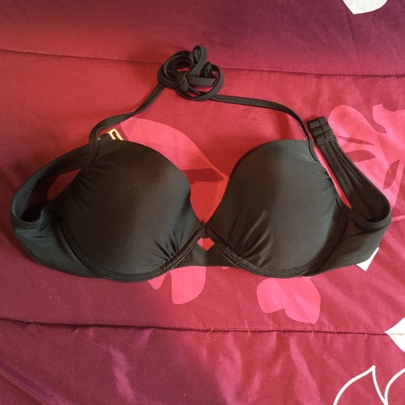 Black bathing suit bikini top