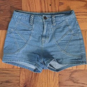 BDG High-Rise Sunray Denim Shorts