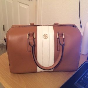 Robinson Striped Middy Satchel Bag w/ Bark Stripe