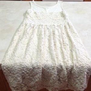 Cream colored lace dress