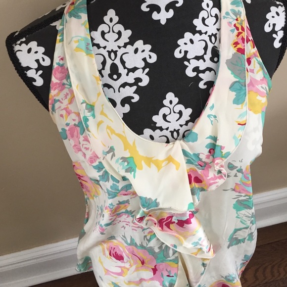 Beautiful Silk Floral Racerback Tank - Picture 2 of 4