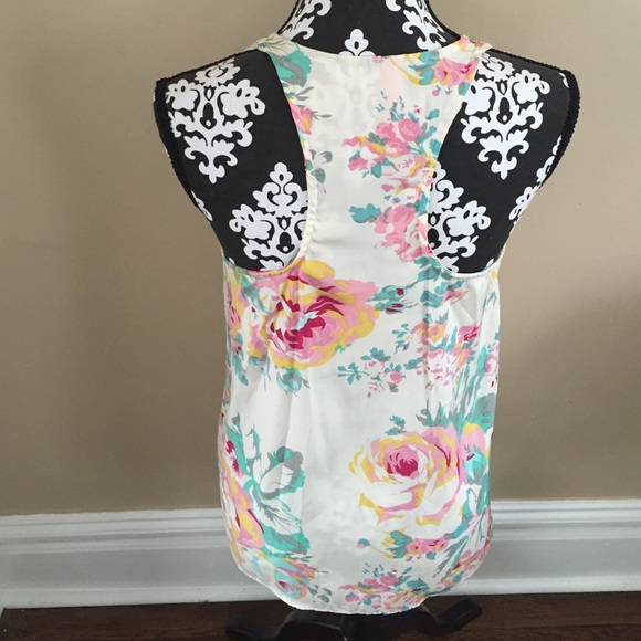 Beautiful Silk Floral Racerback Tank - Picture 3 of 4