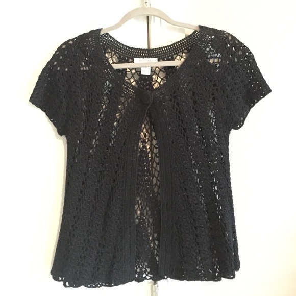 White House Black Market crochet cardigan.